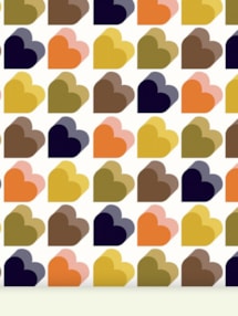 Orla Kiely Hearts Multi Roller Blind