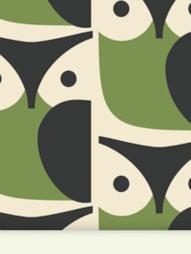 Orla Kiely Owl Chalky Green Roller Blind