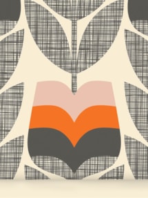 Orla Kiely Rose Bud Orange Roller Blind