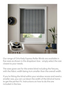 Orla Kiely Express Linear Stem Cool Grey Roller Blind