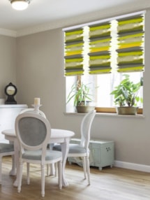 Painterly Stripe Chartreuse Roller Blind