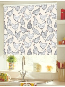 Chickens Cream Blackout Roller Blind