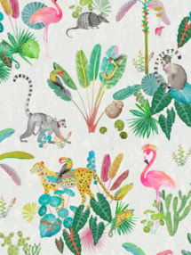 Jungle Jamboree Natural Total Blackout Roller Blind