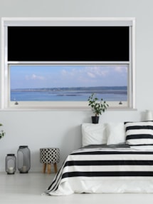 Black Chain Operated Total Blackout Roller Blind | For Extra Large Windows