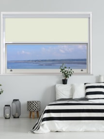 Ivory Chain Operated Total Blackout Roller Blind | For Extra Large Windows