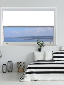 White Chain Operated Total Blackout Roller Blind | For Extra Large Windows