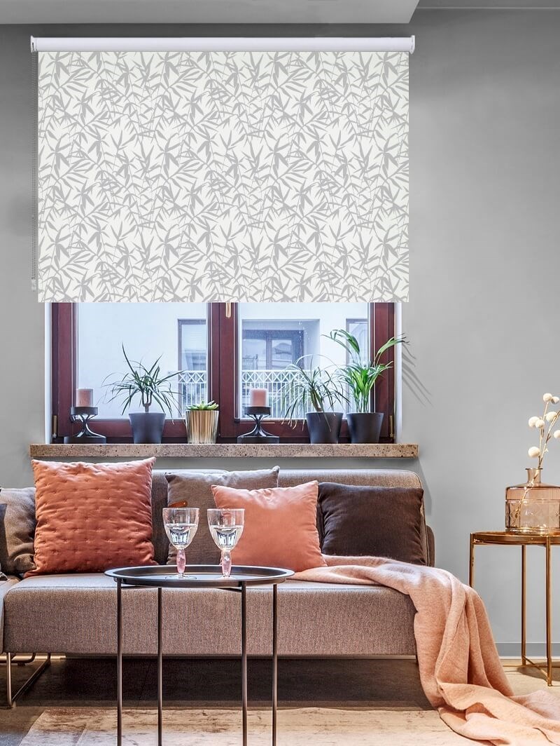 Bamboo Shadows Floral Leaf Roller Blind