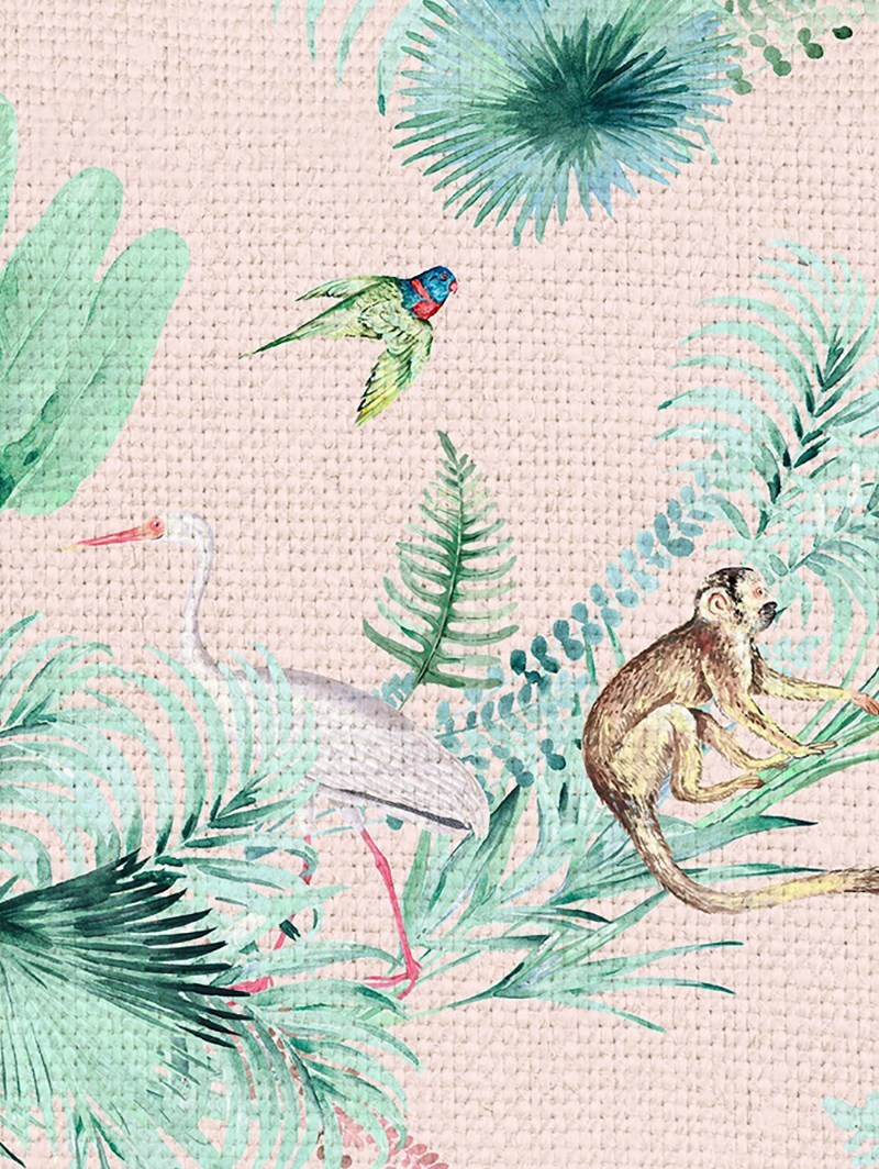 Honduras Blush Tropical Roller Blind by Boon & Blake