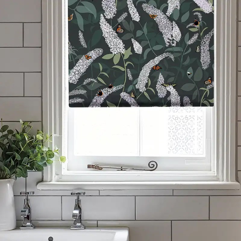 Buddleia Electric Roller Blind by Lorna Syson