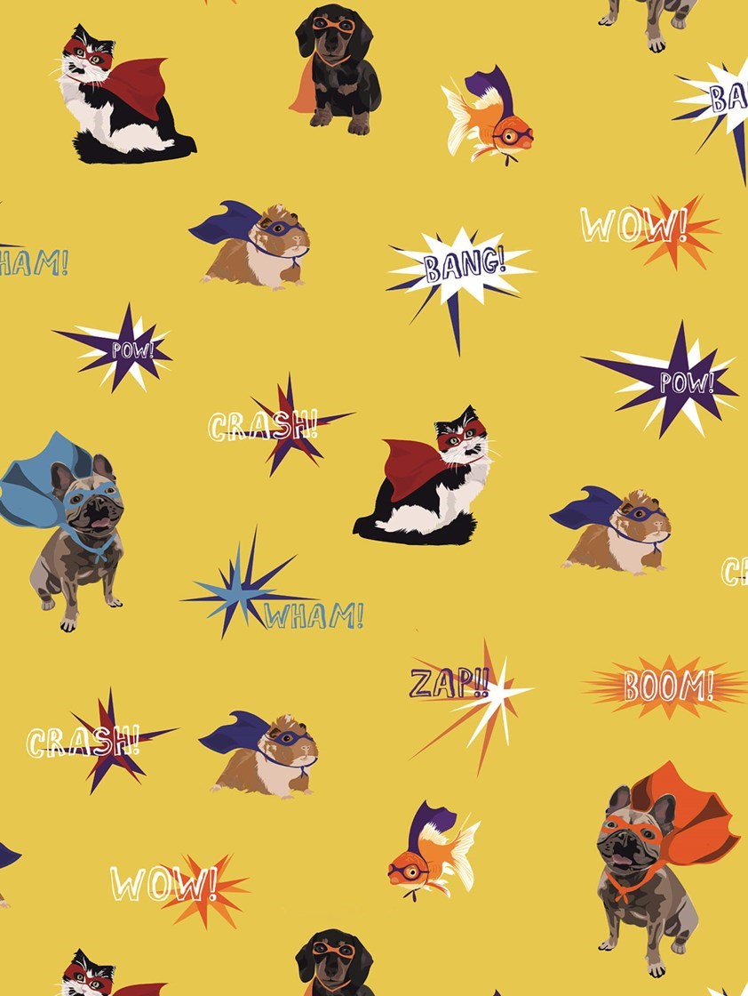 Superhero Pets Roller Blind by Lorna Syson