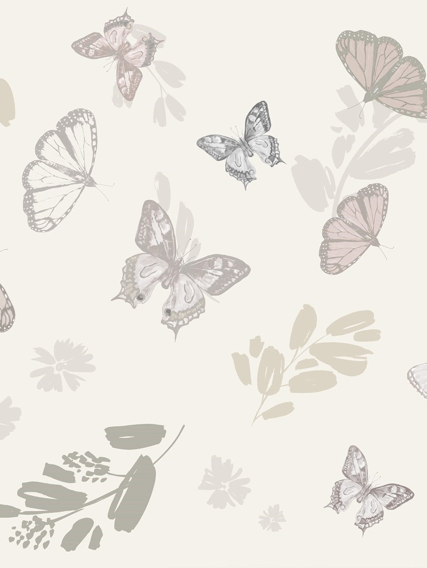 Butterfly Meadow Border Natural Roller Blind