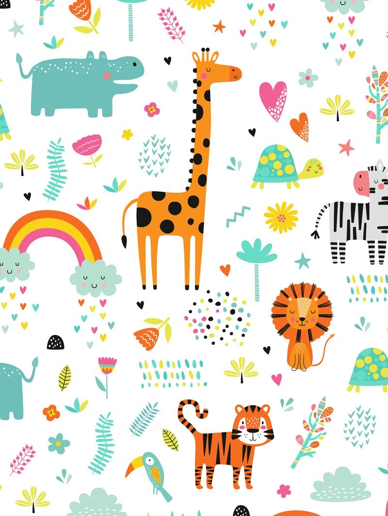 Happy Jungle Candy Childrens Roller Blind