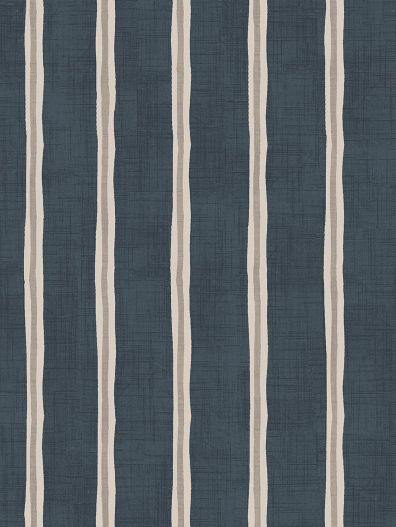 Rowing Stripe Midnight Roman Blind