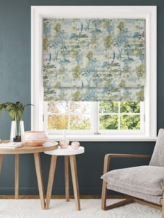 Alfresco Slate Blue Roman Blind