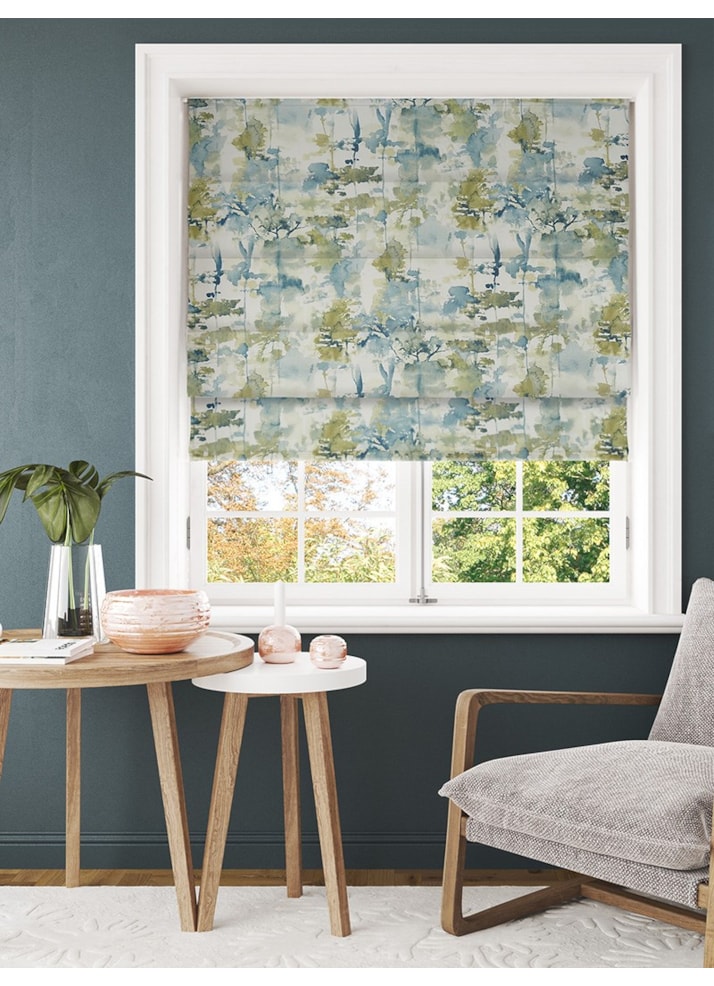 Alfresco Slate Blue Roman Blind