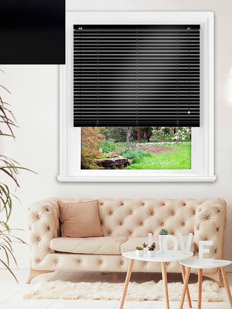 Simplicity Black Aluminium Venetian Blind