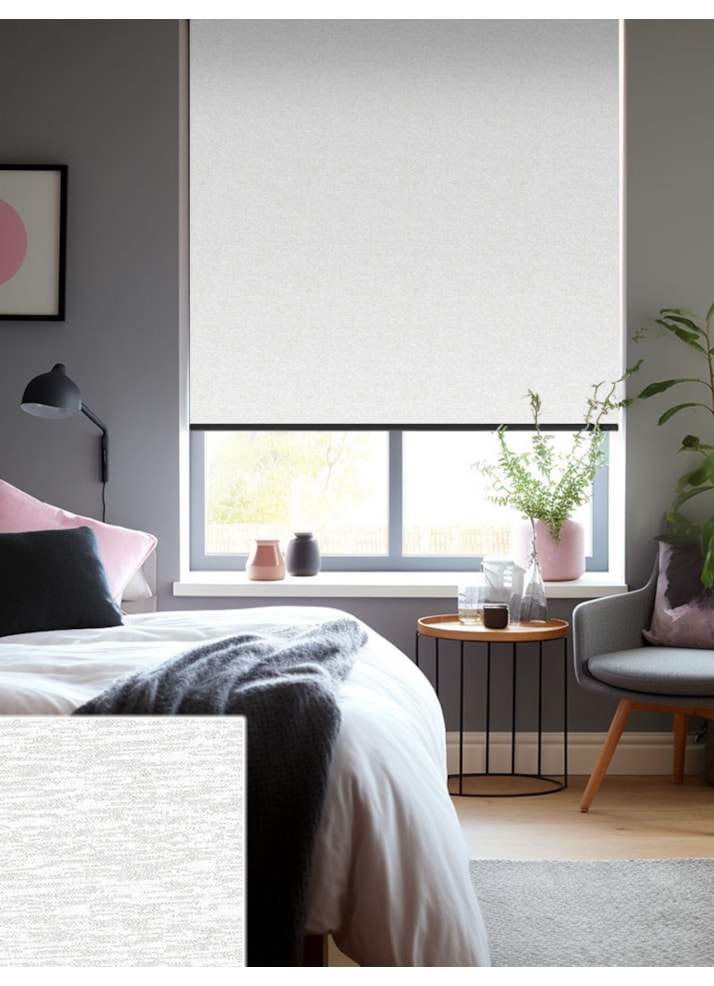 Amsterdam Off White Blackout Thermal Roller Blind