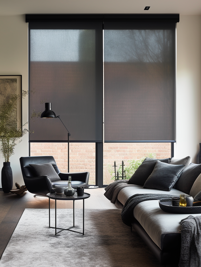 Anthracite 3% Openness Sunscreen Roller Blind