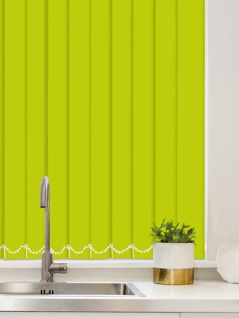 Apple Green Waterproof 89mm Vertical Blind