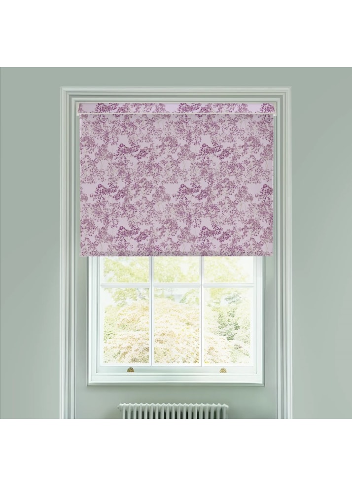 Arla Pink Electric Roller Blind by Lorna Syson