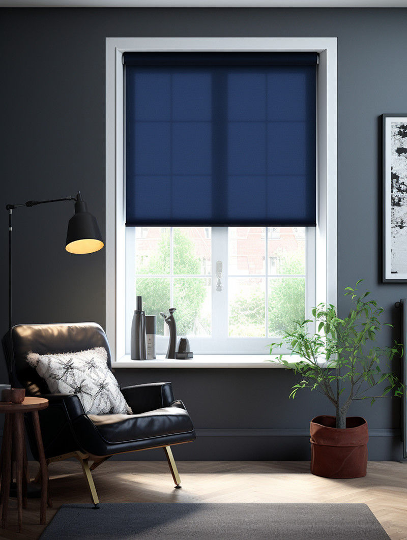 Armada Blue 3% Openness Sunscreen Roller Blind