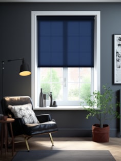 Armada Blue 3% Openness Sunscreen Roller Blind