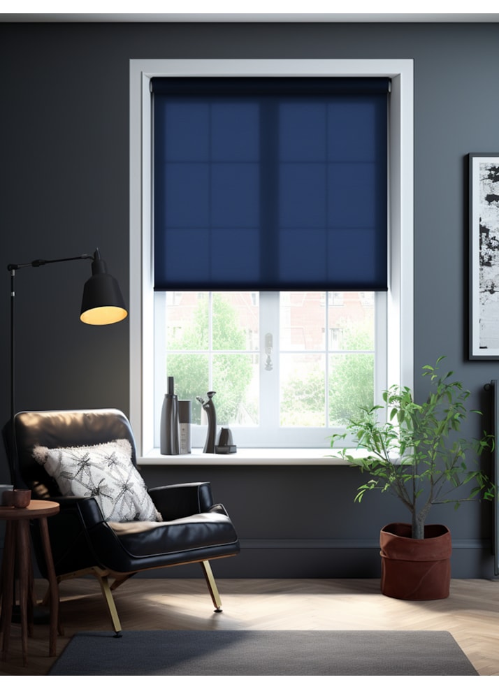 Armada Blue 3% Openness Sunscreen Roller Blind