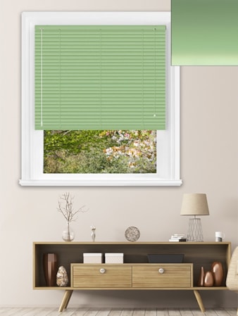 Matte Pistachio 25mm Aluminium Venetian Blind