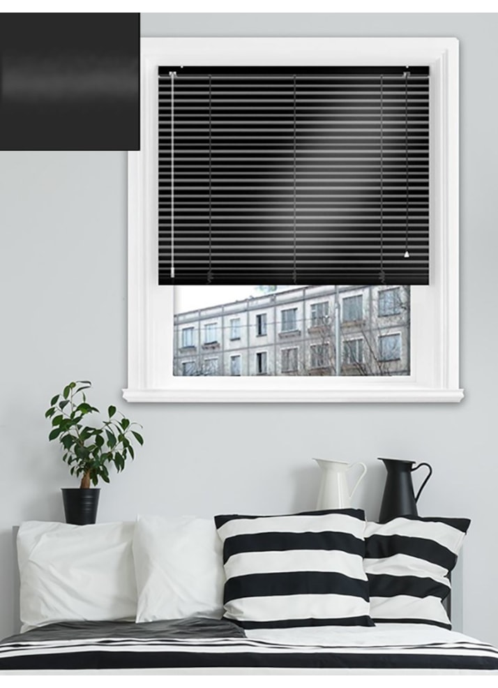 Gloss Black 25mm Aluminium Venetian Blind