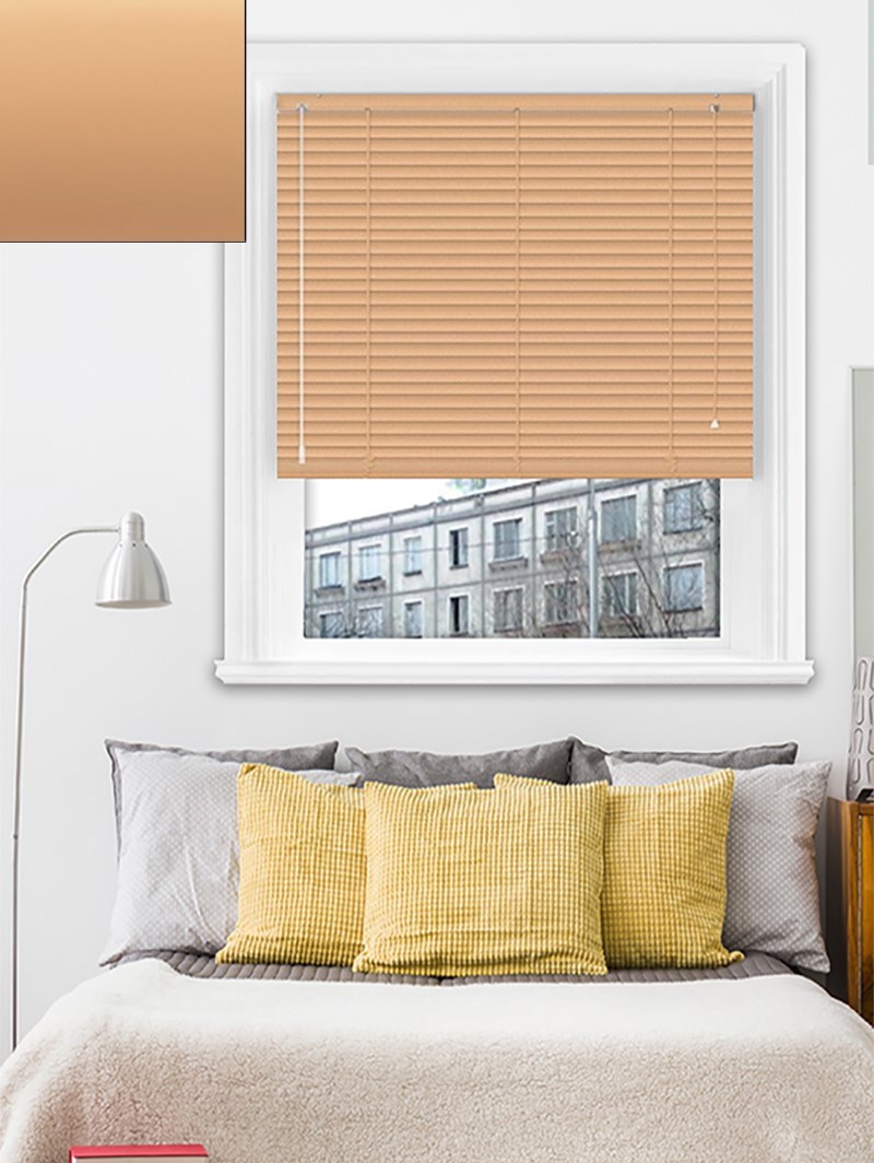 Matte Soft Orange 25mm Aluminium Venetian Blind