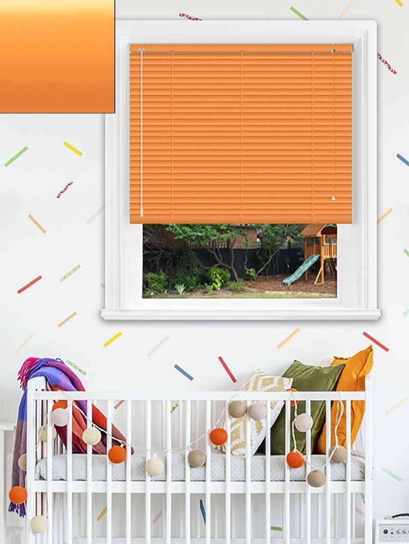 Matte Orange 25mm Aluminium Venetian Blind