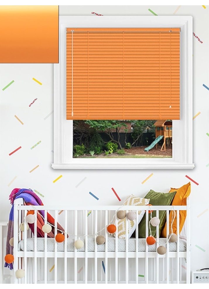 Matte Orange 25mm Aluminium Venetian Blind