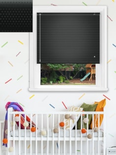 Black Perforated 25mm Aluminium Venetian Blind