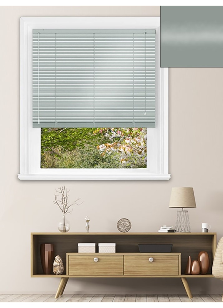 Gloss Military Grey 25mm Aluminium Venetian Blind