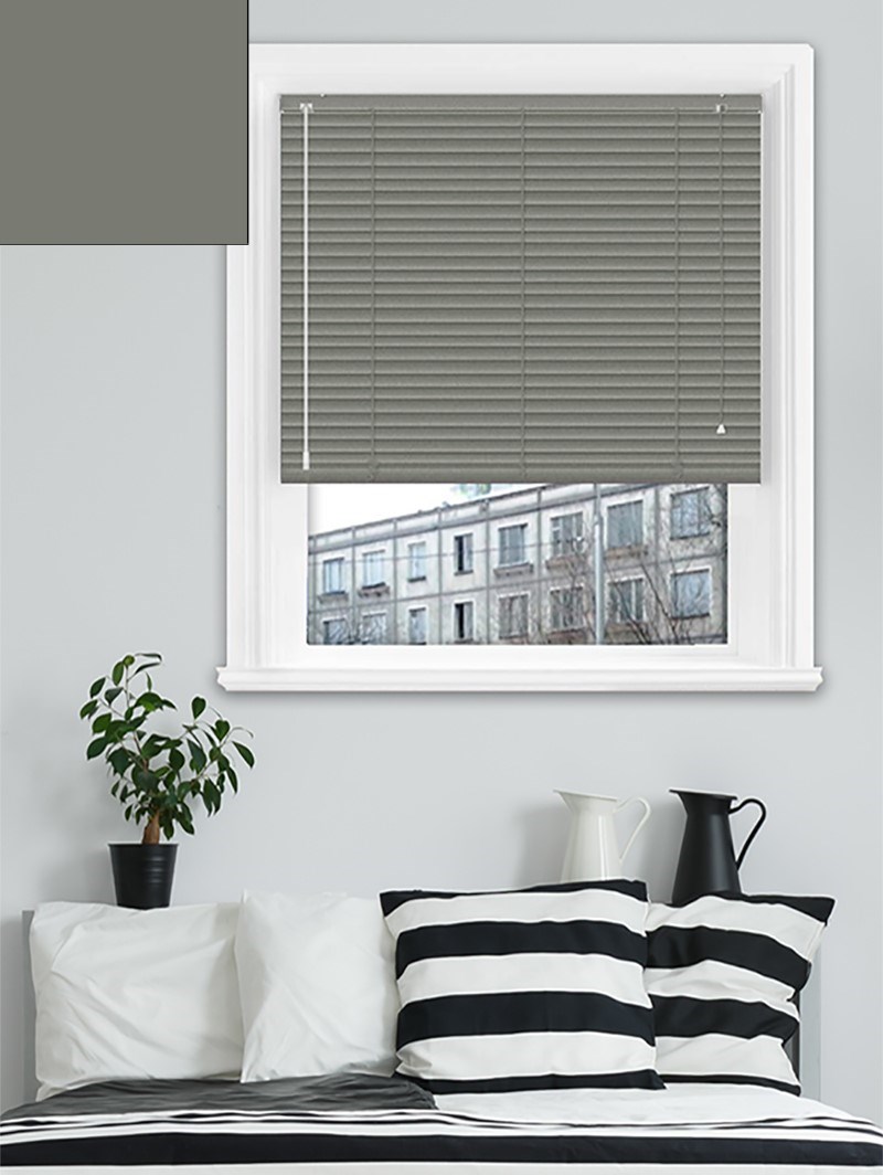 Matte Charcoal 25mm Aluminium Venetian Blind