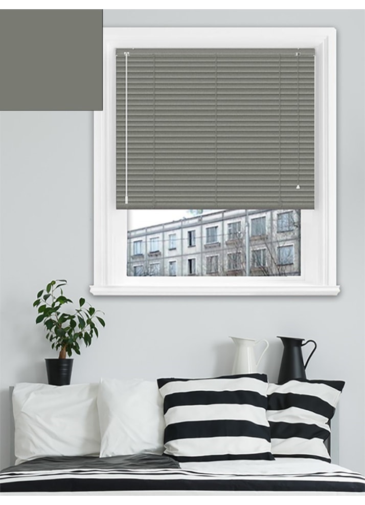 Matte Charcoal 25mm Aluminium Venetian Blind