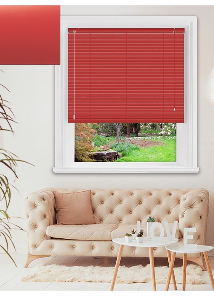 Matte Rouge 25mm Aluminium Venetian Blind