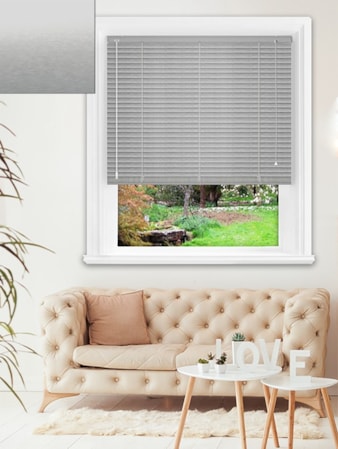 Brushed Nickel 25mm Aluminium Venetian Blind