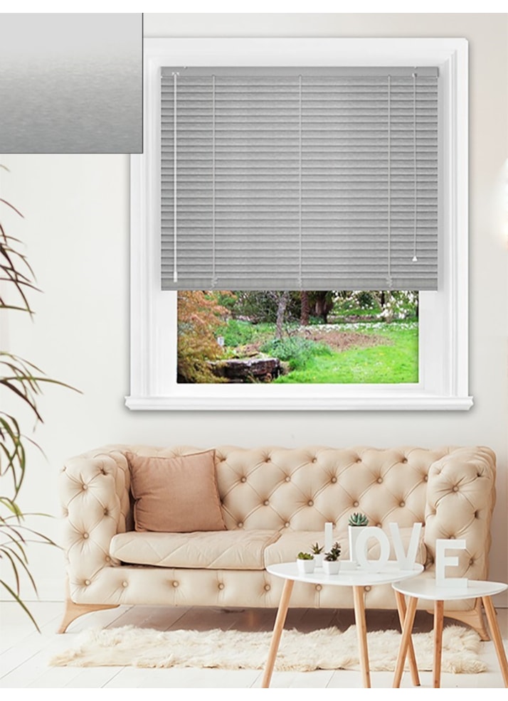 Brushed Nickel 25mm Aluminium Venetian Blind