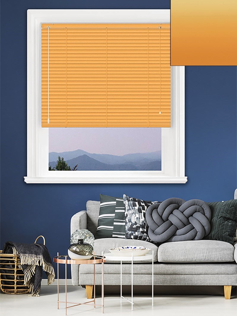 Matte Turmeric 25mm Aluminium Venetian Blind