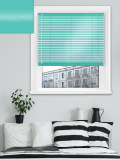 Gloss Turquoise 25mm Aluminium Venetian Blind