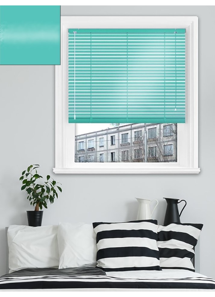 Gloss Turquoise 25mm Aluminium Venetian Blind