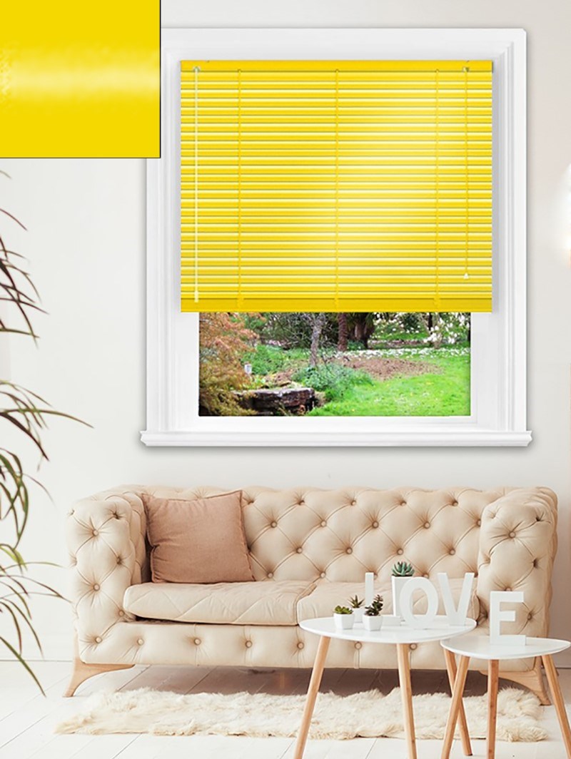 Gloss Sunshine 25mm Aluminium Venetian Blind