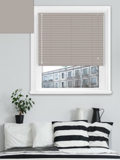 Matte Mushroom 25mm Aluminium Venetian Blind