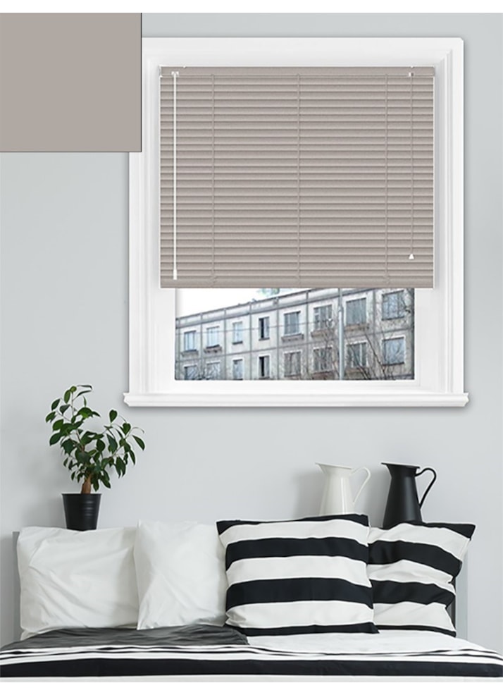 Matte Mushroom 25mm Aluminium Venetian Blind