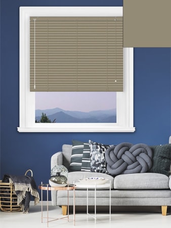 Matte Taupe 25mm Aluminium Venetian Blind