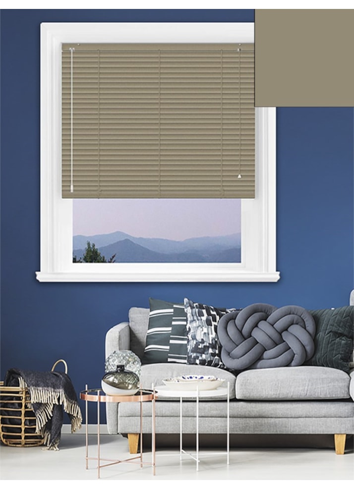 Matte Taupe 25mm Aluminium Venetian Blind