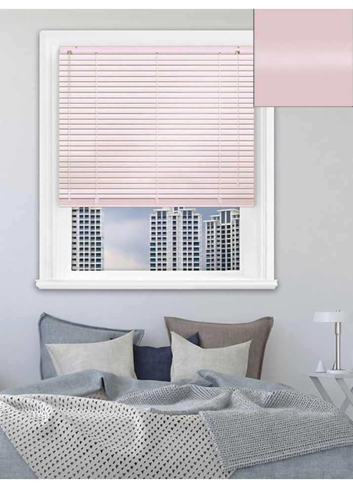 Gloss Pale Pink 25mm Aluminium Venetian Blind