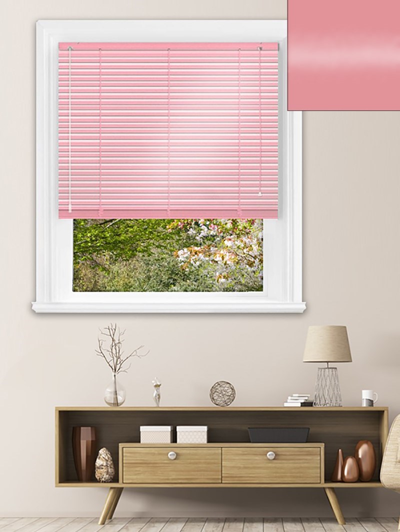 Gloss Pink 25mm Aluminium Venetian Blind