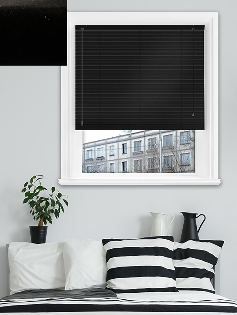 Rockstar Black 25mm Aluminium Venetian Blind